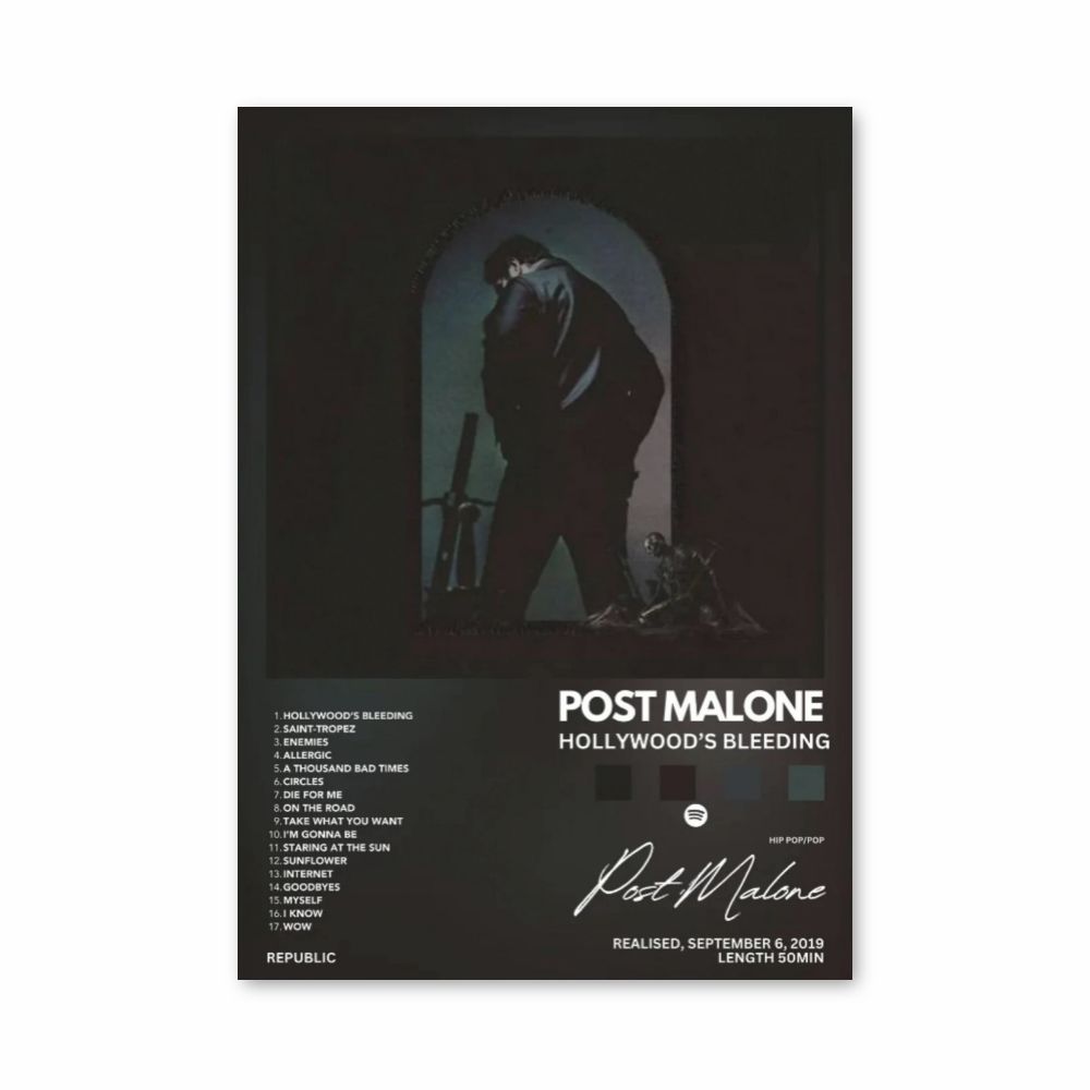 Póster Post Malone El sangrado de Hollywood