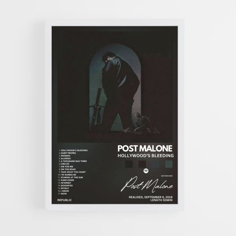 Póster Post Malone El sangrado de Hollywood