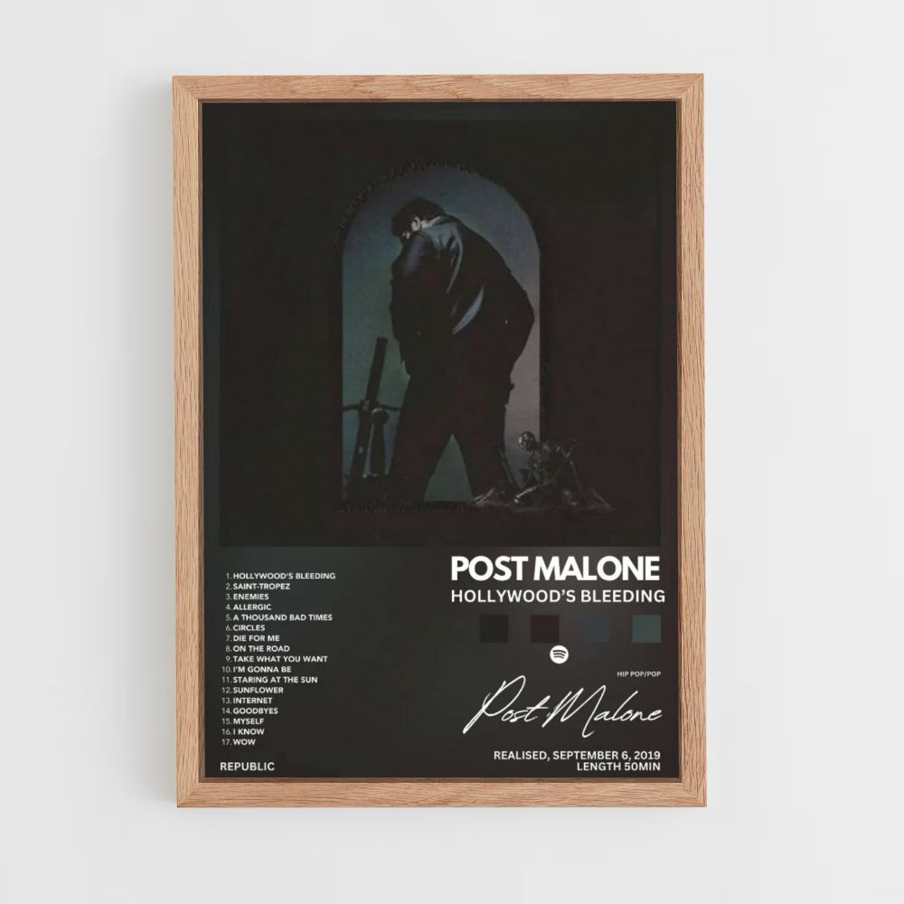 Póster Post Malone El sangrado de Hollywood