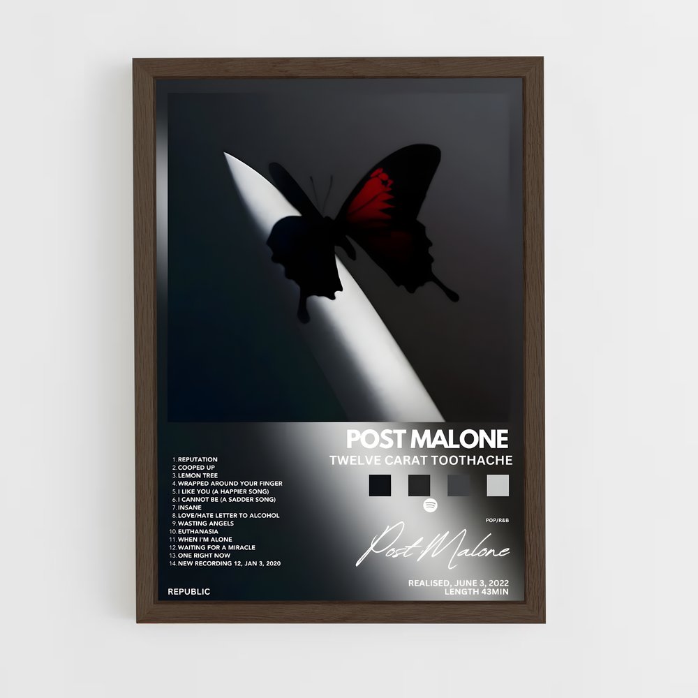 music-albums-21 cadre Bois foncé