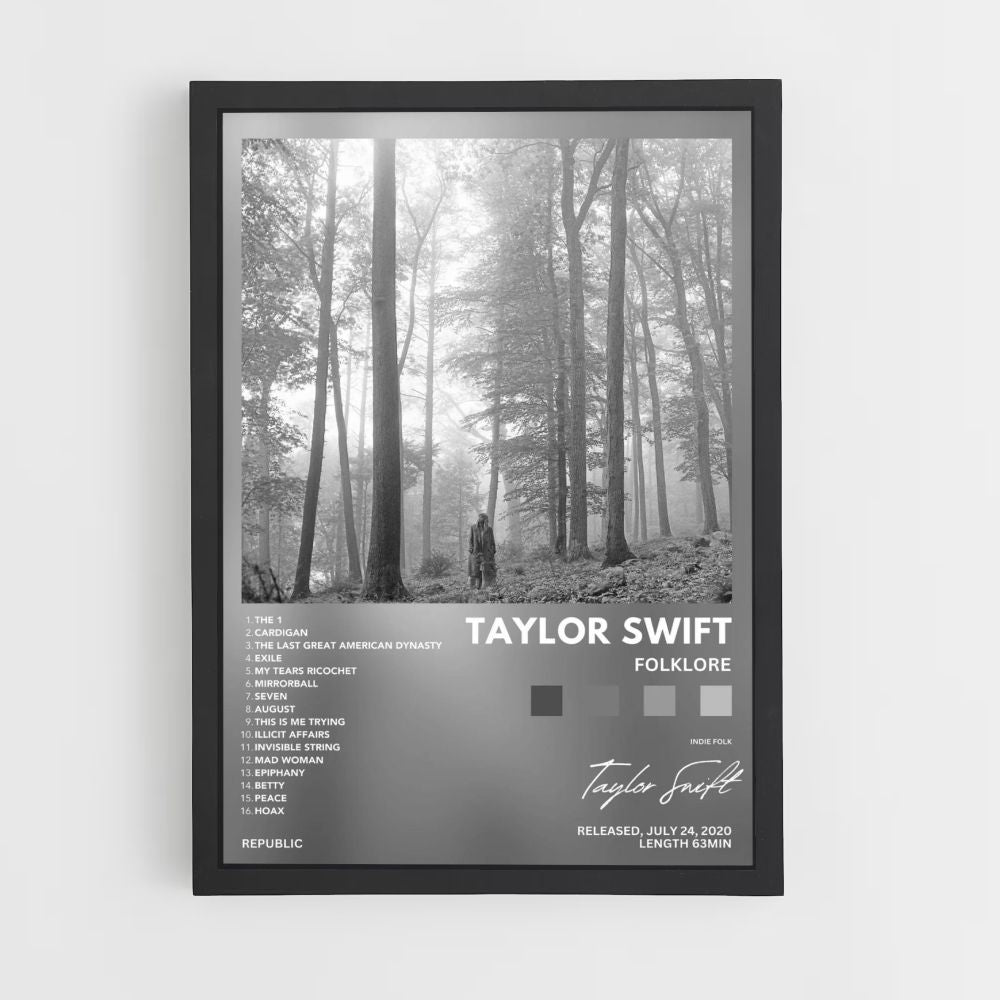 Póster Folclore de Taylor Swift