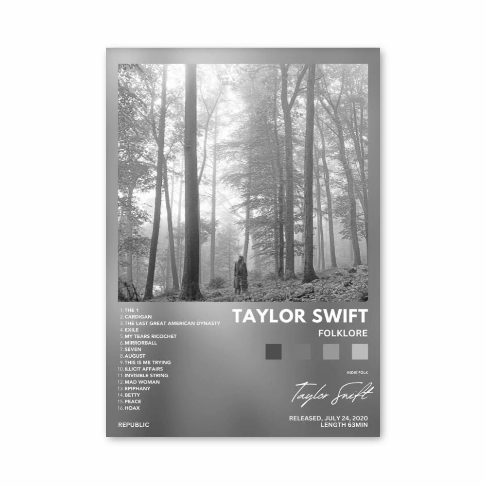 Póster Folclore de Taylor Swift