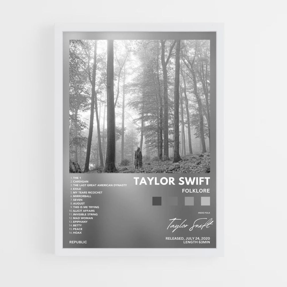 Póster Folclore de Taylor Swift