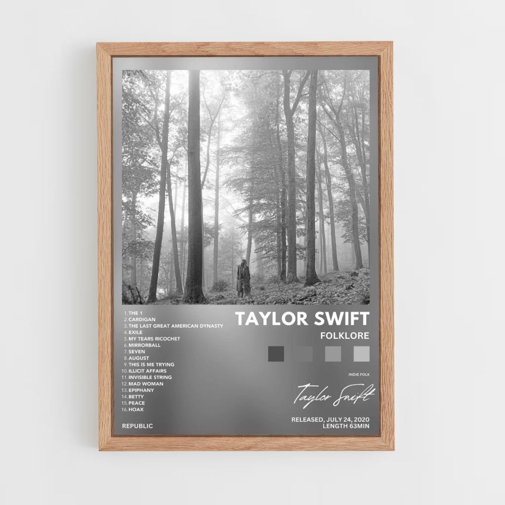 Póster Folclore de Taylor Swift