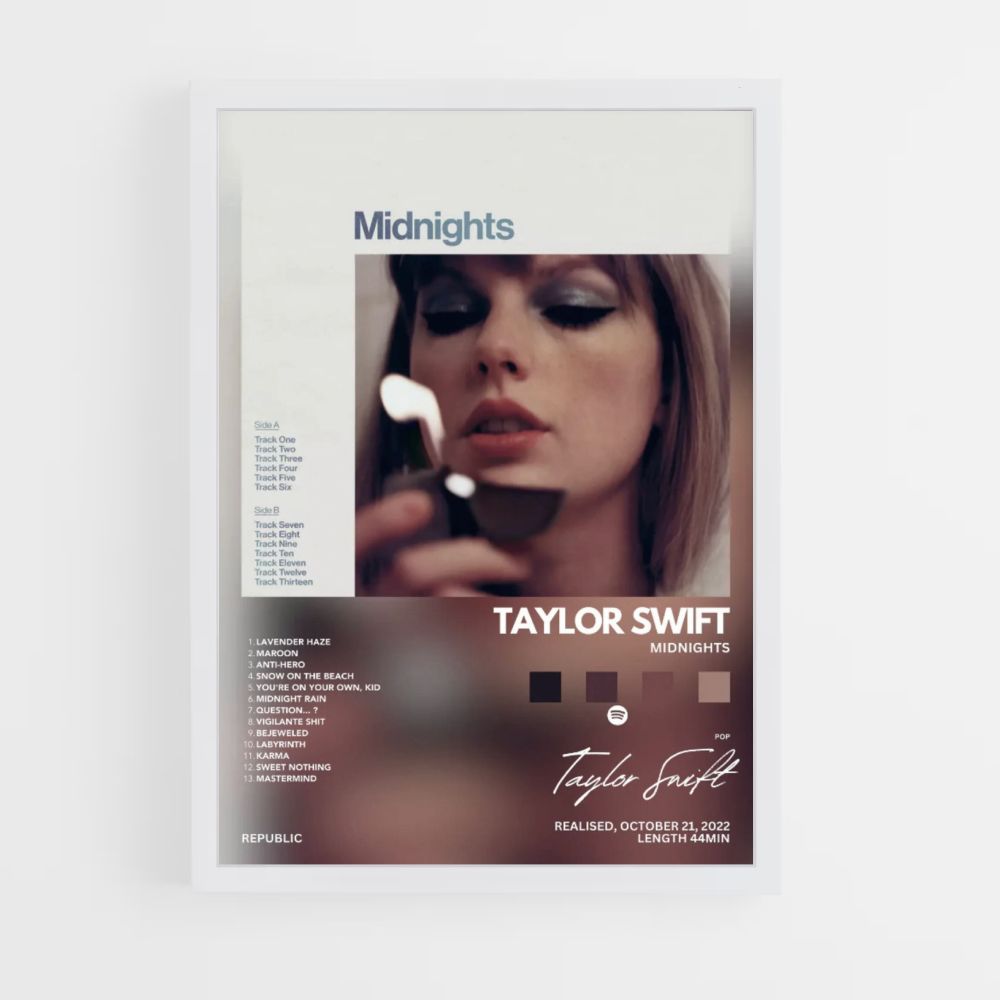 Póster Taylor Swift Medianoches