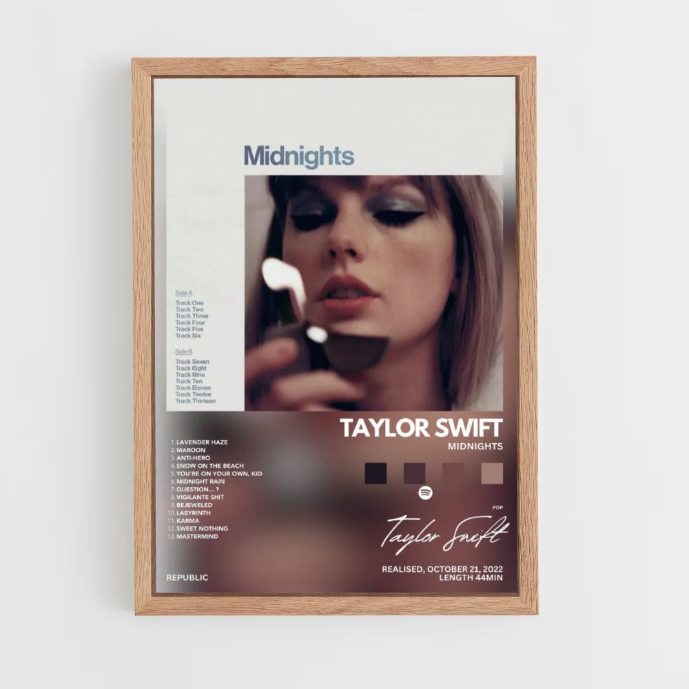 Póster Taylor Swift Medianoches