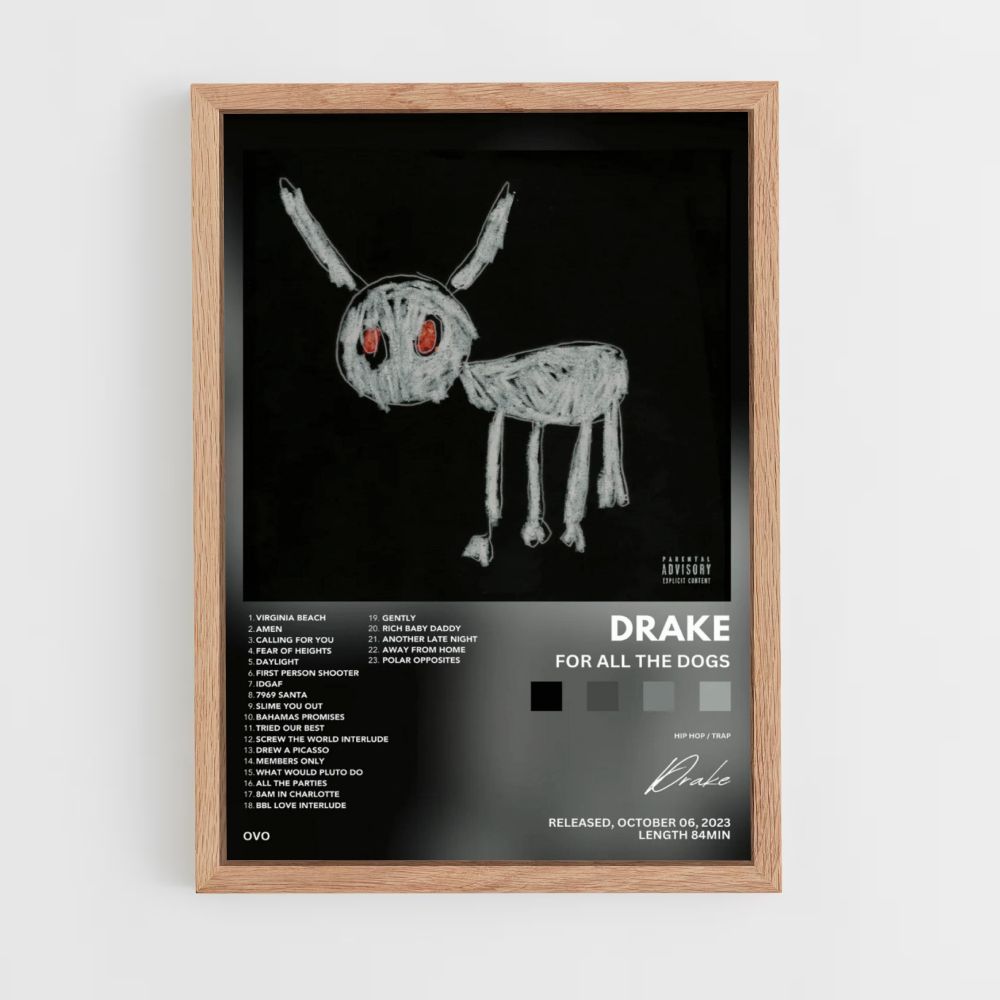 Póster Drake para todos los perros