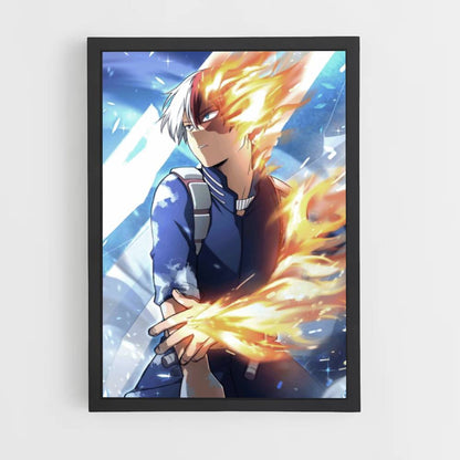 Póster My Hero Academia Fuego Hielo