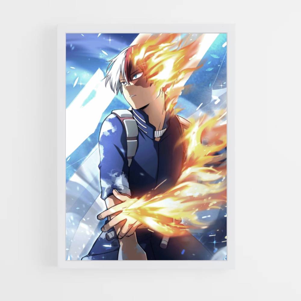 Póster My Hero Academia Fuego Hielo