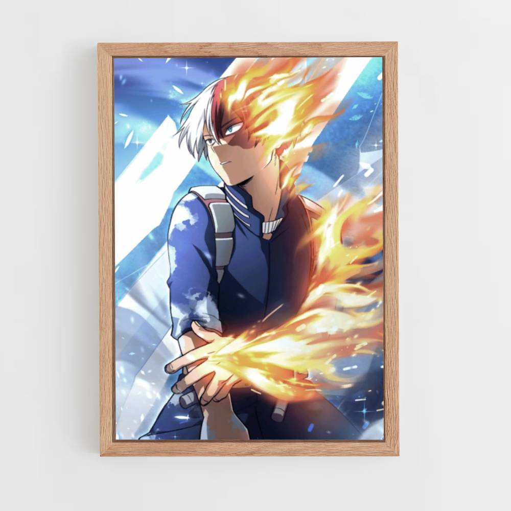 Póster My Hero Academia Fuego Hielo