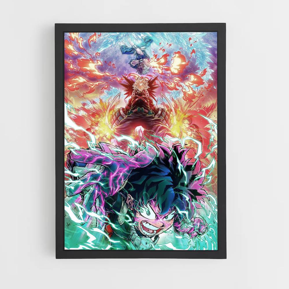 Póster Deku x Shoto x Bakugo