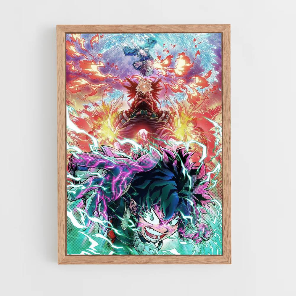 Póster Deku x Shoto x Bakugo