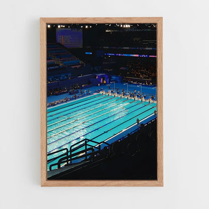 natation-1 cadre Bois clair