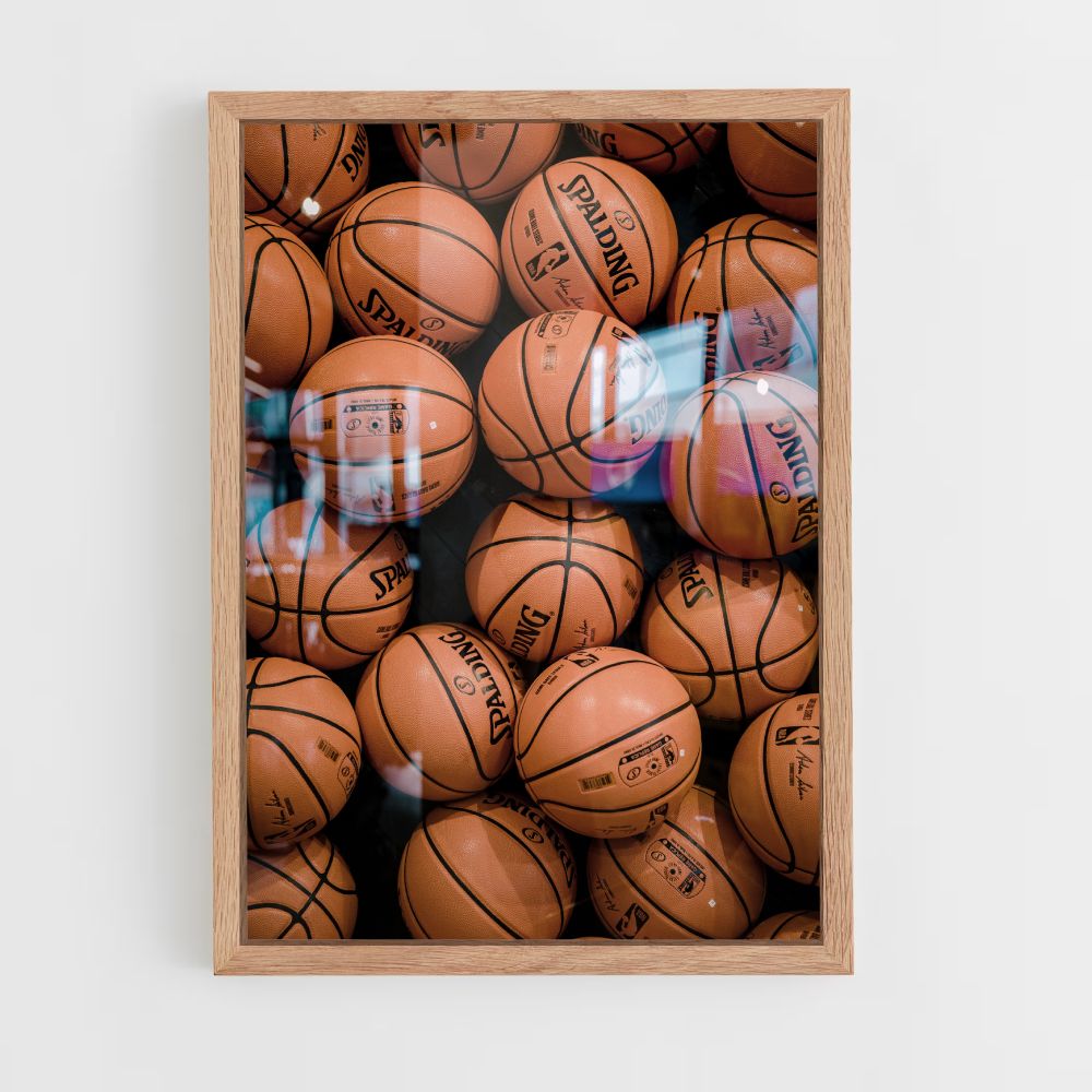 Póster Pelotas de baloncesto