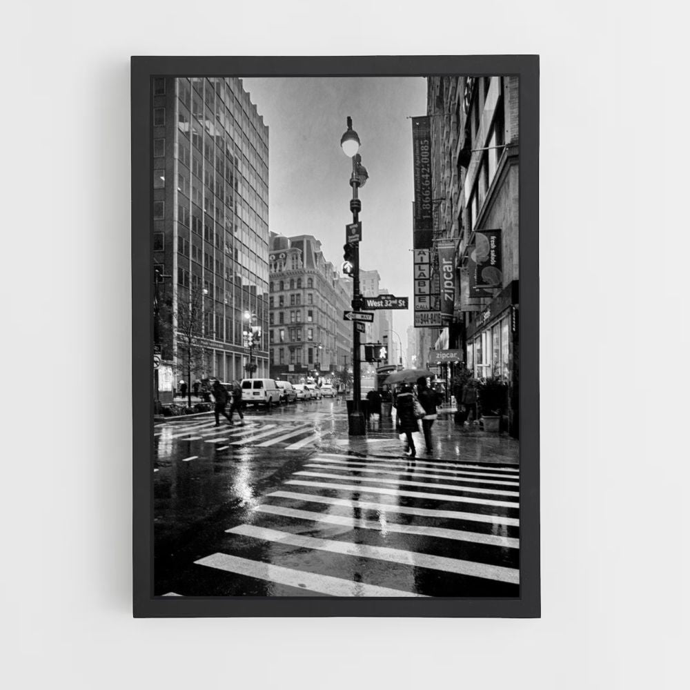 Póster Nueva York Blanco y Negro