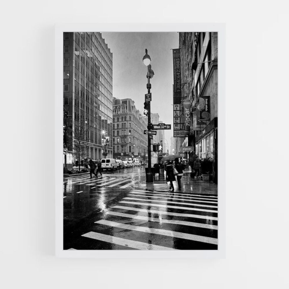 Póster Nueva York Blanco y Negro