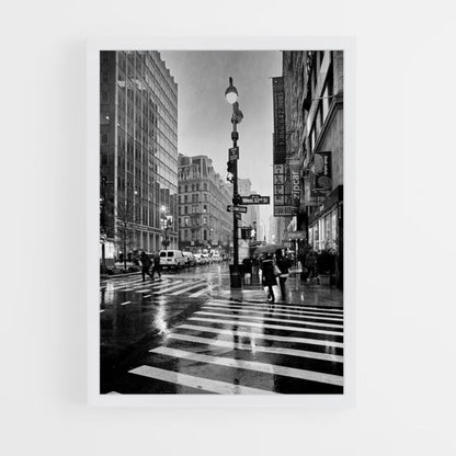 Póster Nueva York Blanco y Negro