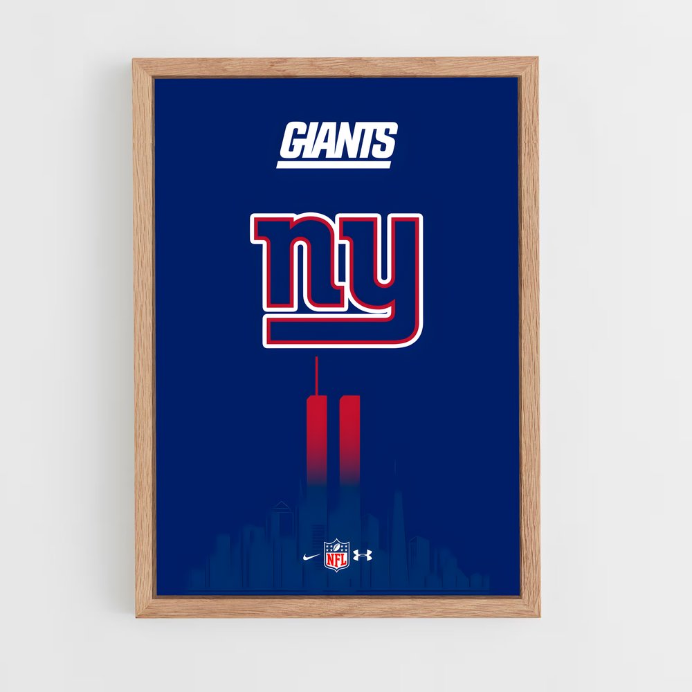 new-york-giants-6 cadre Bois clair
