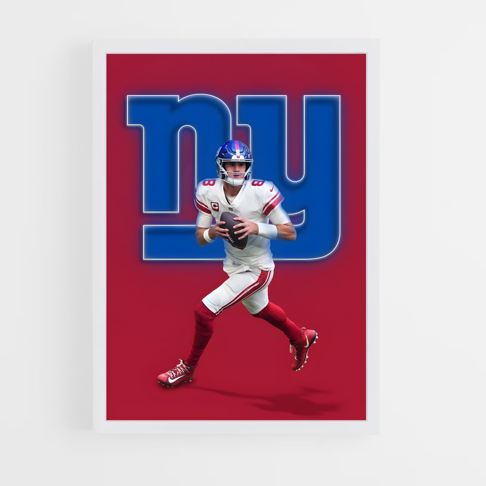 new-york-giants-8 cadre Blanc