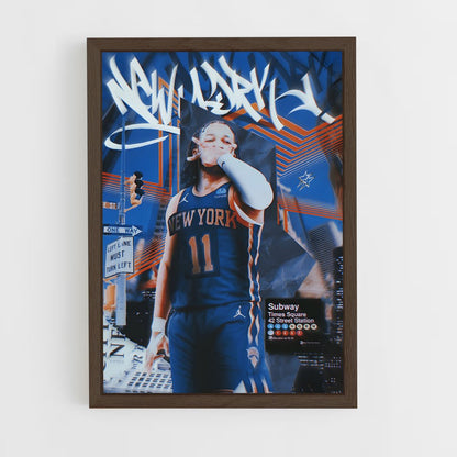 new-york-knicks-24 cadre Bois foncé