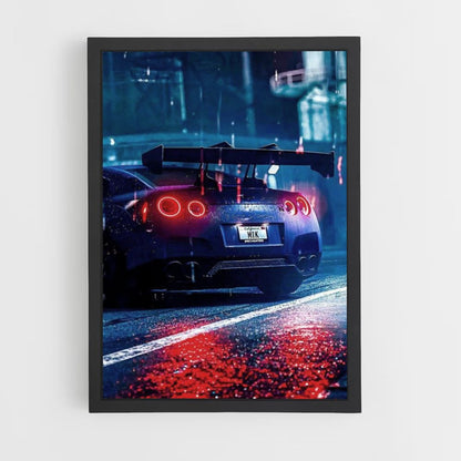 Póster Nissan GTR Neón