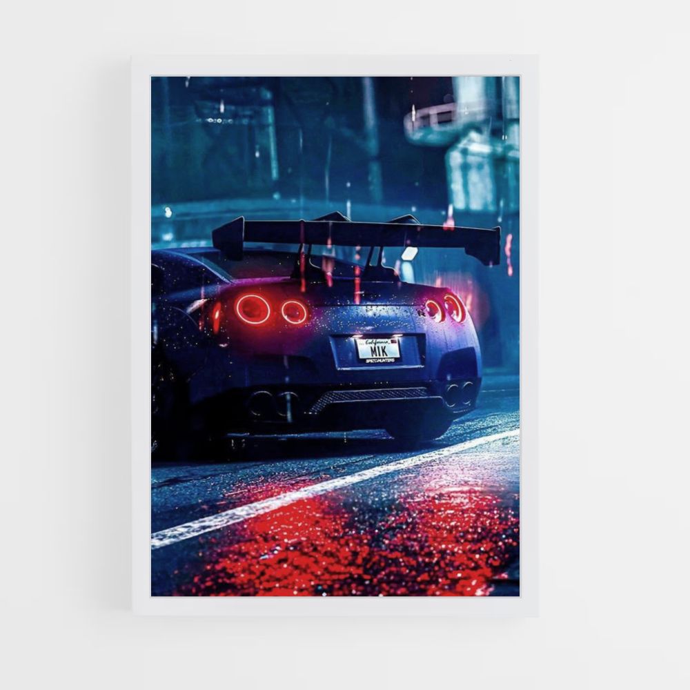 Póster Nissan GTR Neón