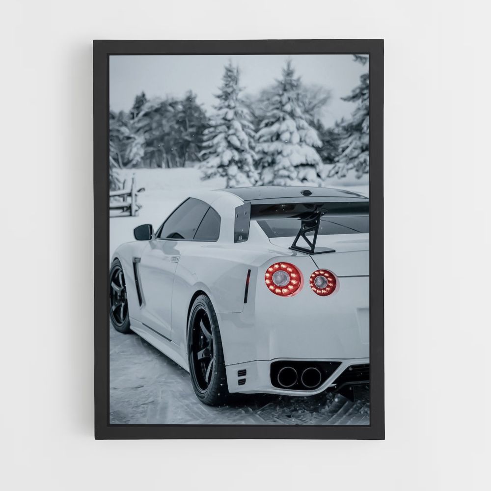 Póster Nissan GTR Nieve