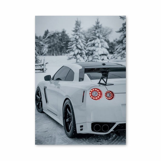 Póster Nissan GTR Nieve