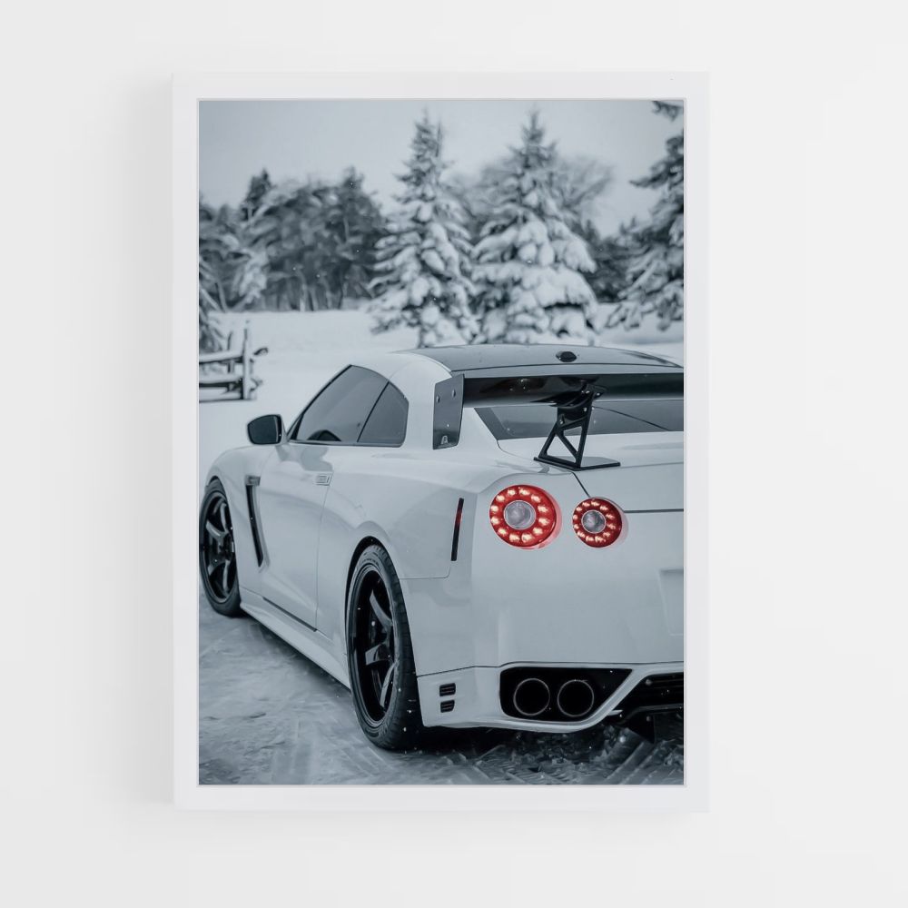 Póster Nissan GTR Nieve