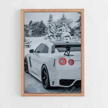 Póster Nissan GTR Nieve