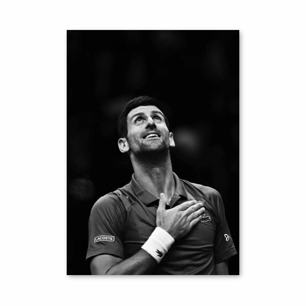 Póster Djokovic Blanco y Negro