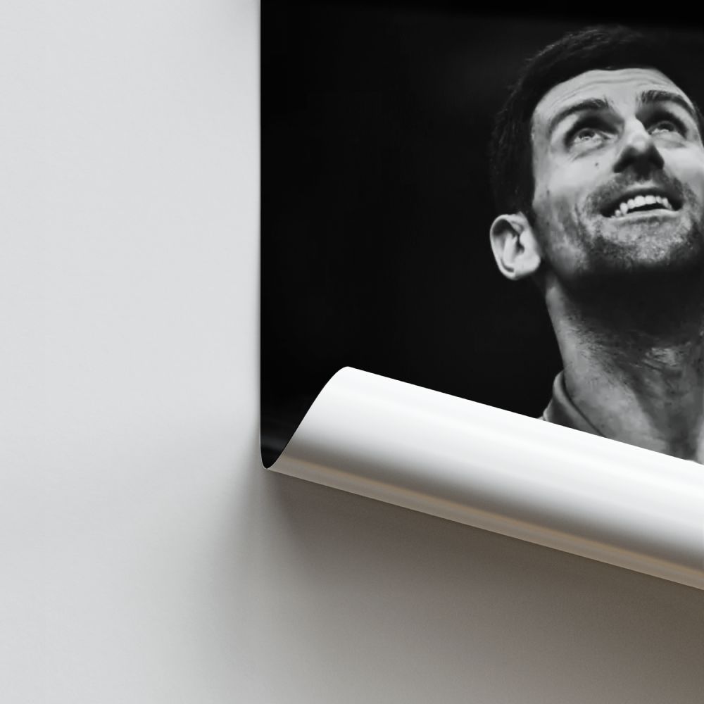 Póster Djokovic Blanco y Negro