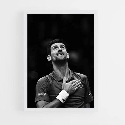 Póster Djokovic Blanco y Negro