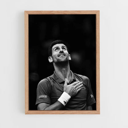 Póster Djokovic Blanco y Negro