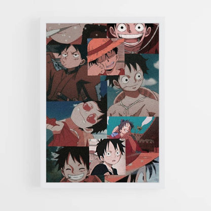 Collage de Luffy Póster