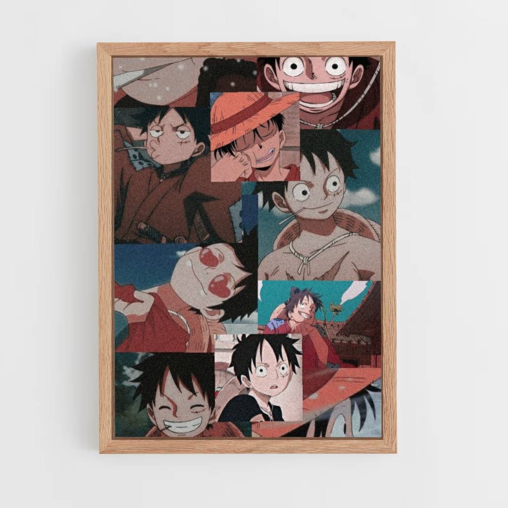 Collage de Luffy Póster