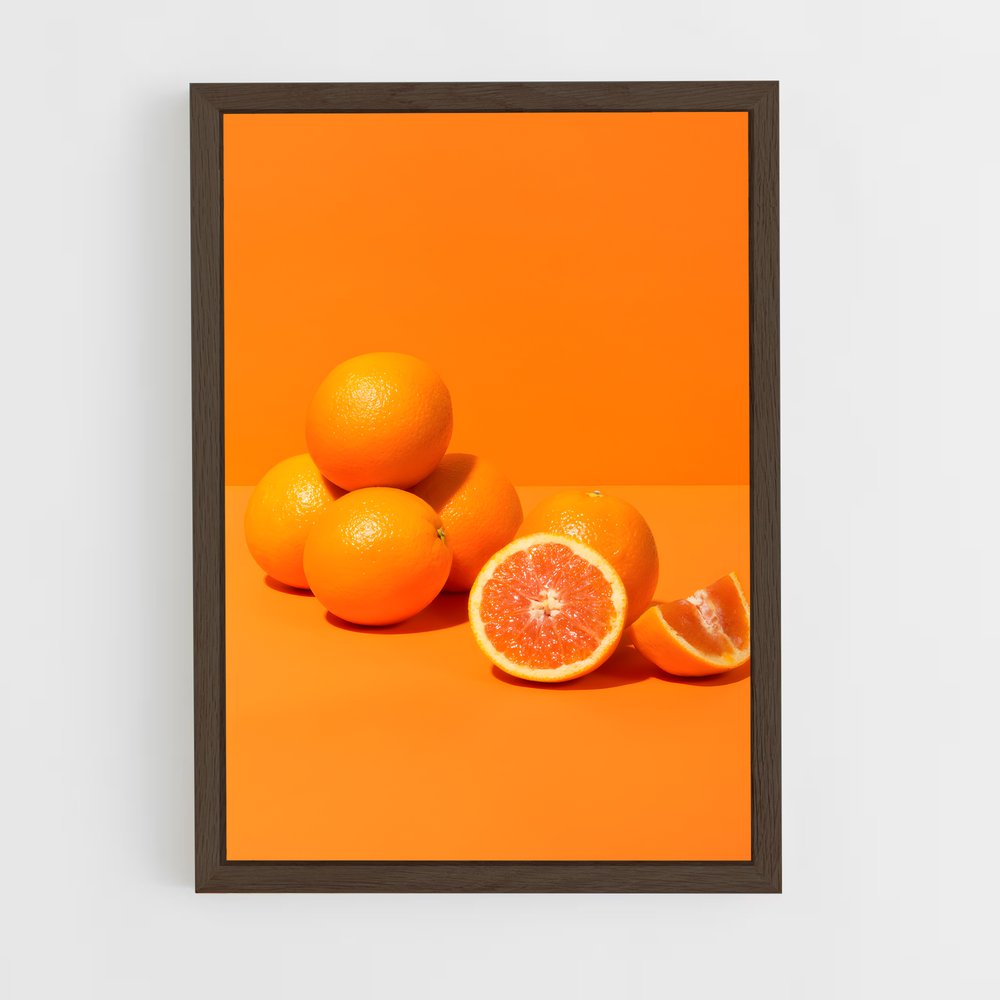 orange-2 cadre Bois foncé