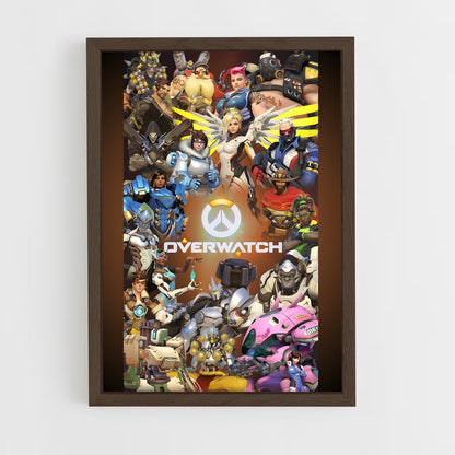 overwatch-13 cadre Bois foncé