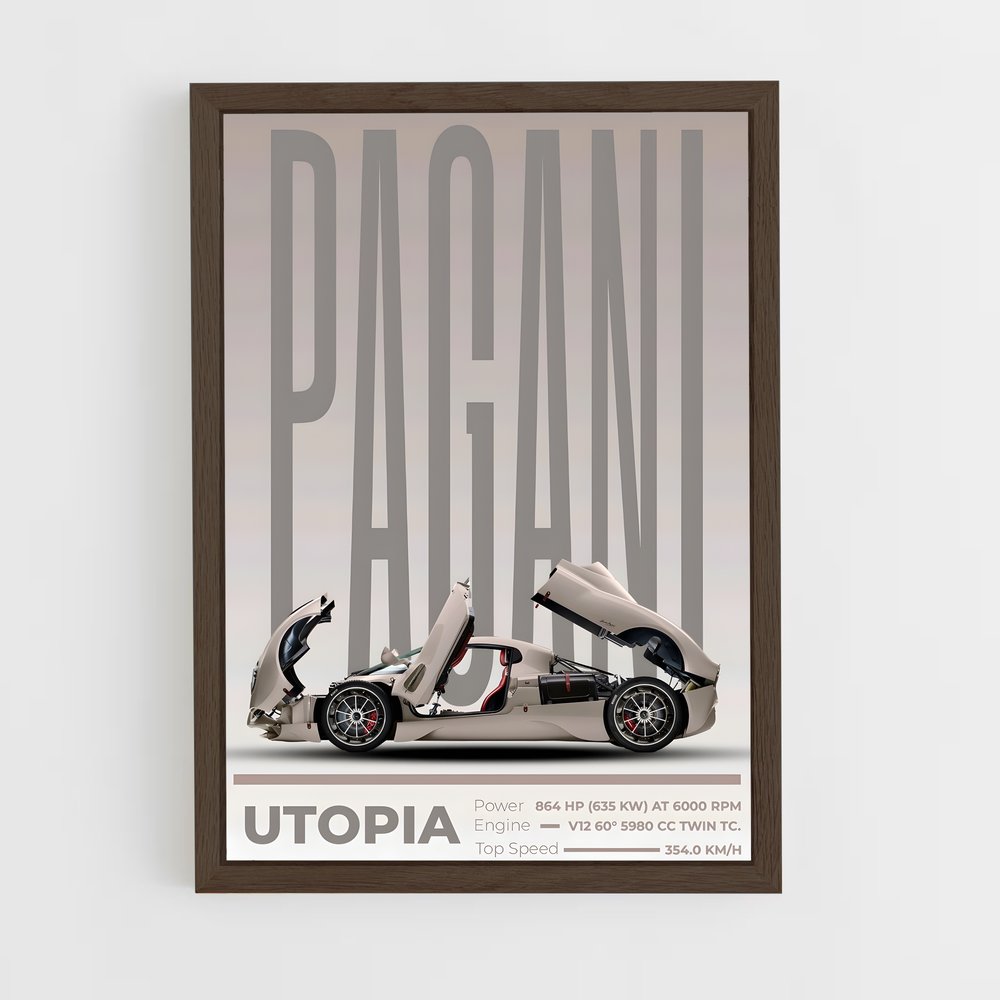 pagani-12 cadre Bois foncé