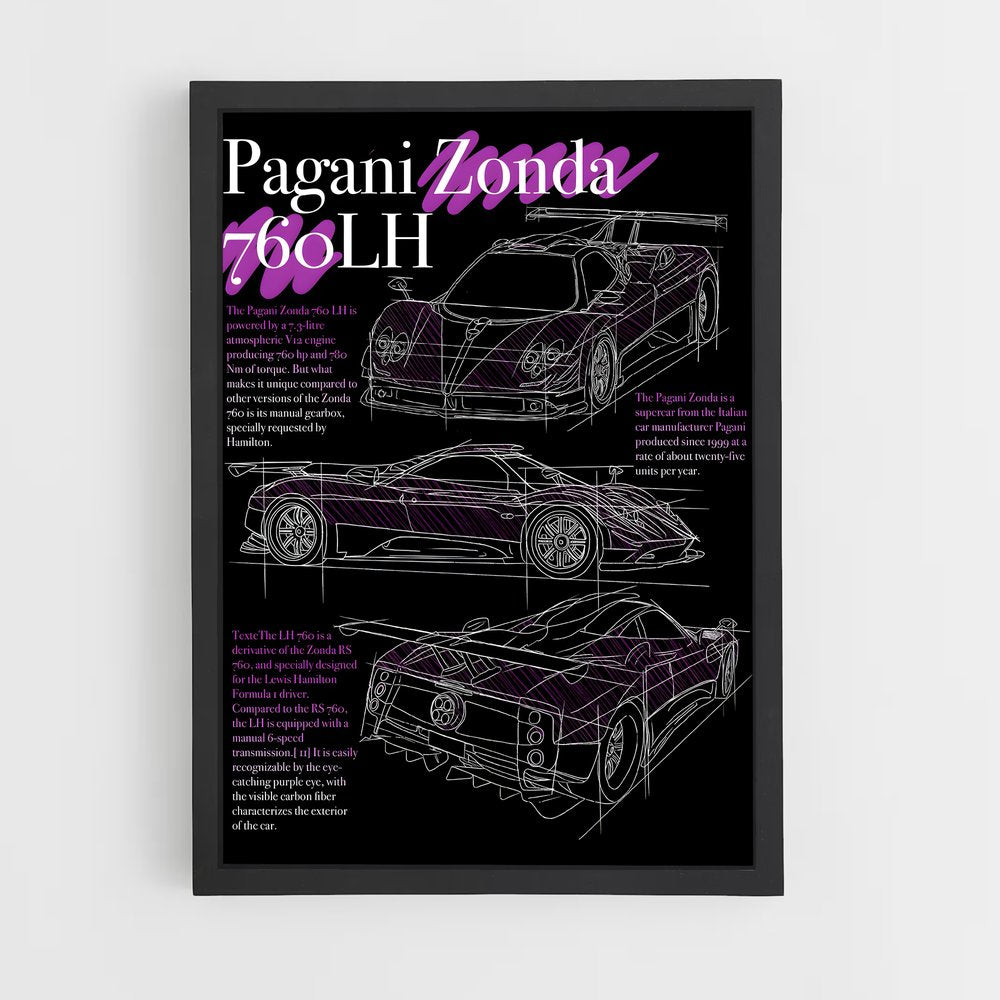 pagani-15 cadre Noir