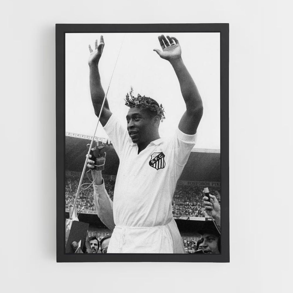 Póster Pelé Blanco y Negro