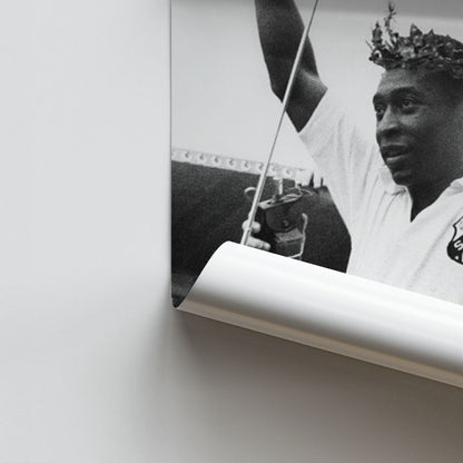 Póster Pelé Blanco y Negro