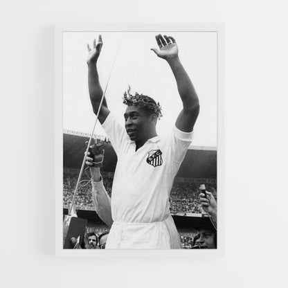 Póster Pelé Blanco y Negro