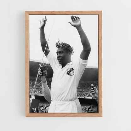 Póster Pelé Blanco y Negro