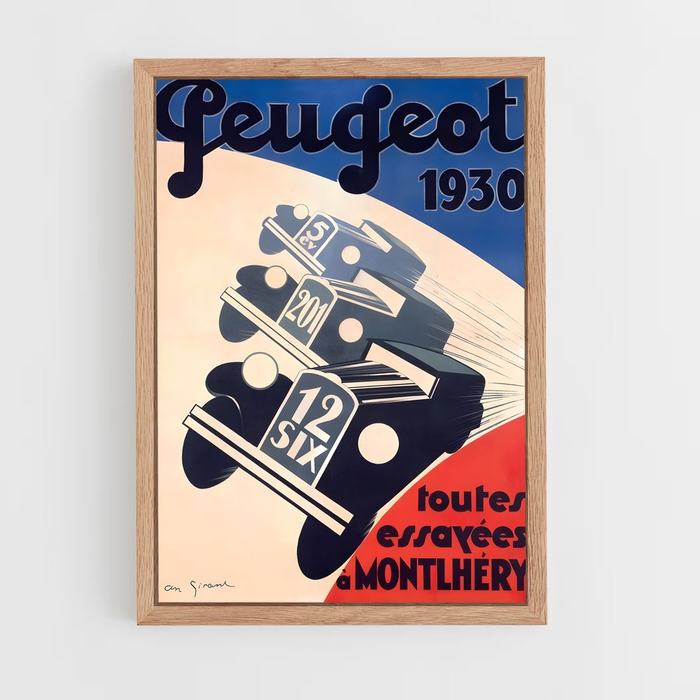 peugeot-1 cadre Bois clair