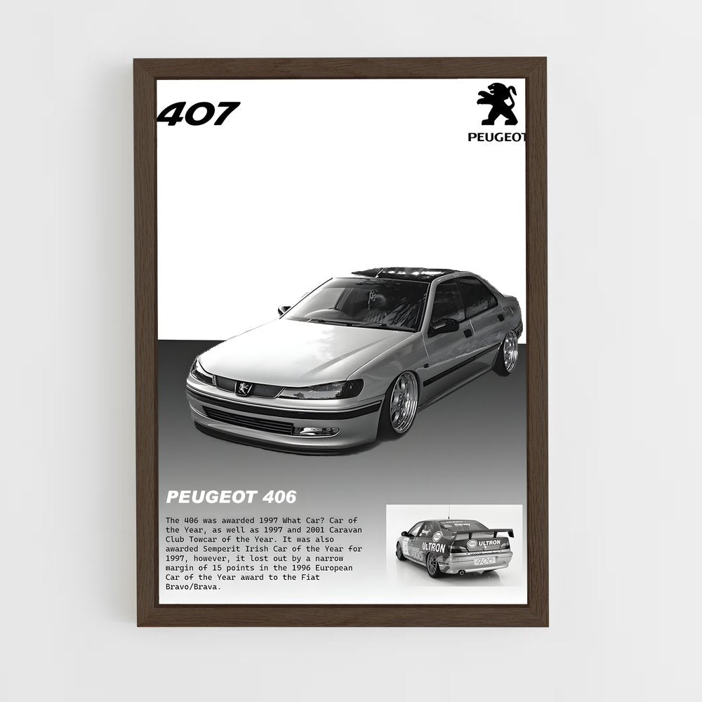 peugeot-16 cadre Bois foncé