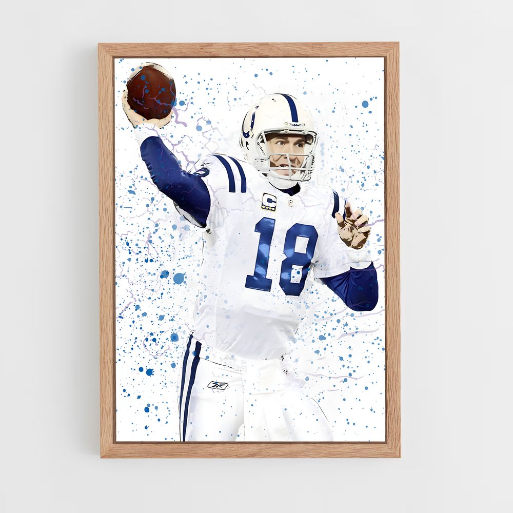 peyton-manning-7 cadre Bois clair