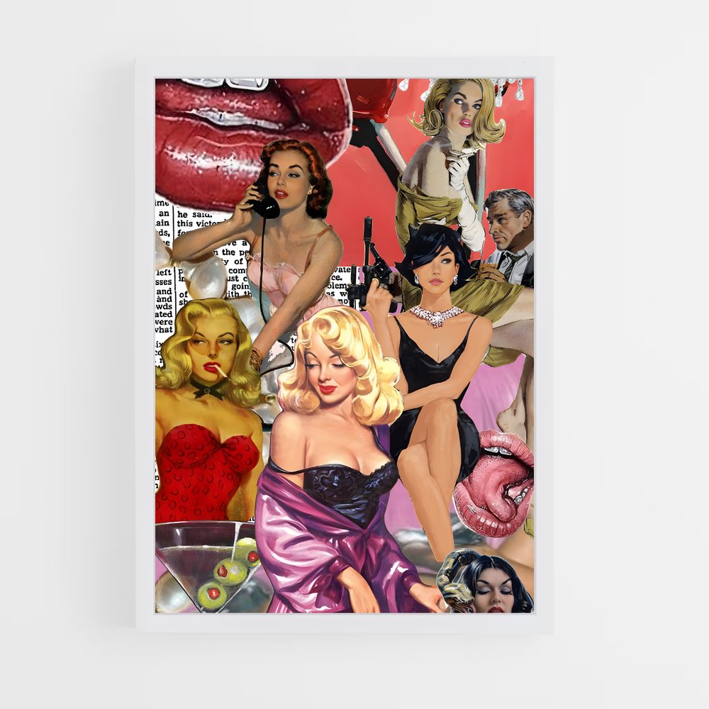 pin-up-2 cadre Blanc