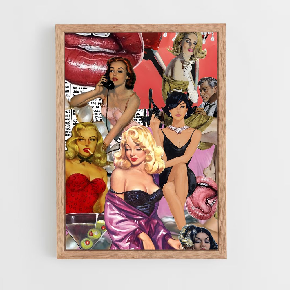 pin-up-2 cadre Bois clair