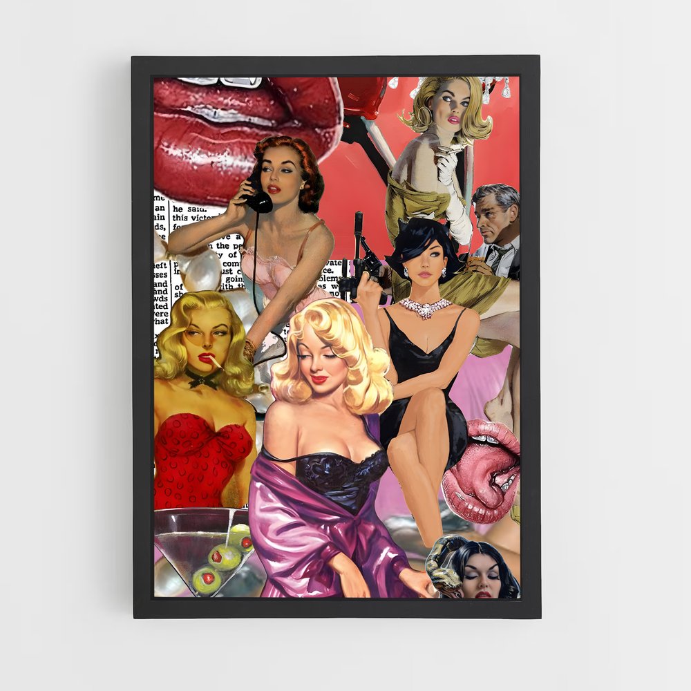 pin-up-2 cadre Noir